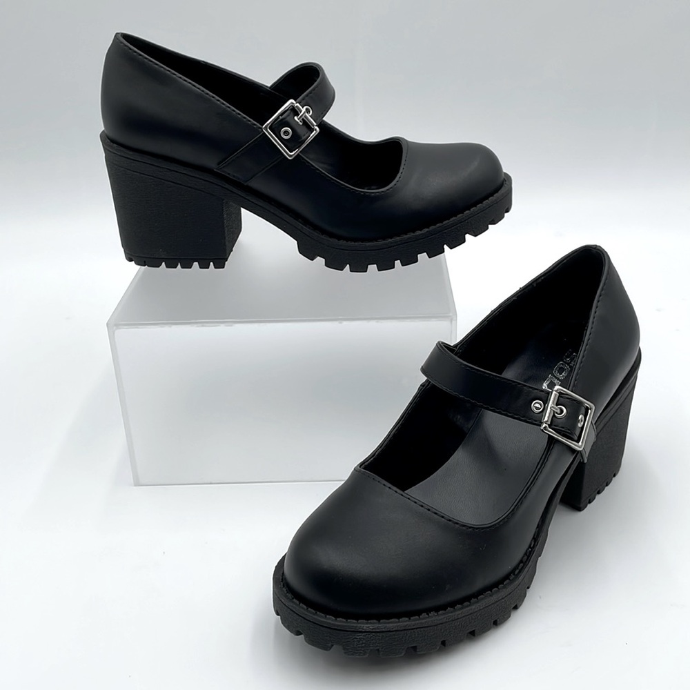Chunky Platform Heeled Mary Janes